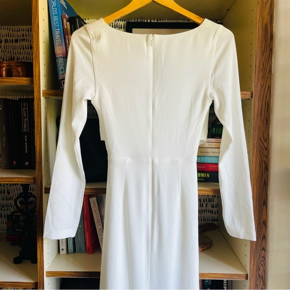 Significant Other Escape White Ruched Midi Dress - Picture 10 of 12